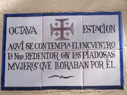 Placa de la 8� estaci�n 